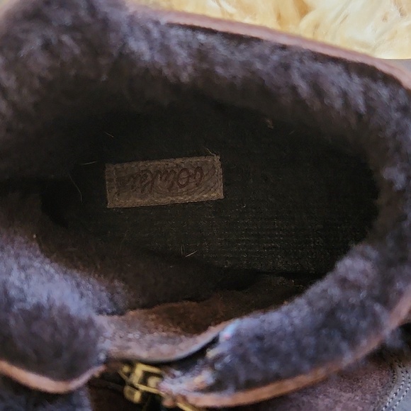 Olukai Pehuea Hulu Sheepskin Brown Leather Bootie Sneaker Size 8.5 - Picture 2 of 8